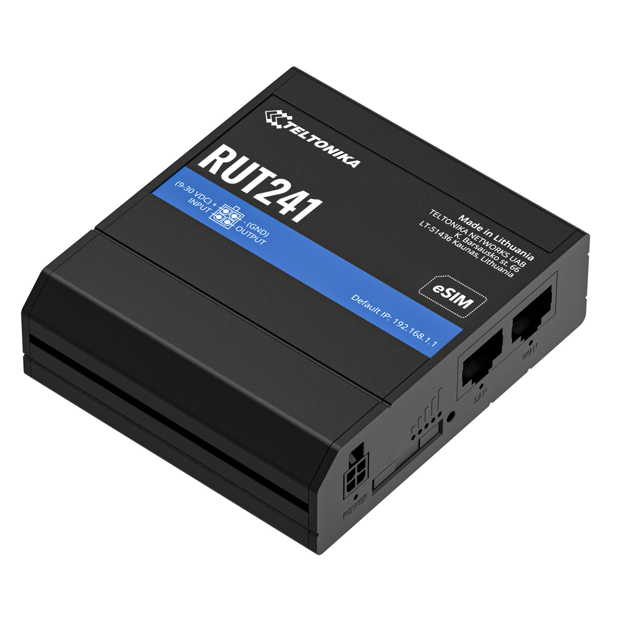 Teltonika RUT241 VPN-Router – LTE (Kat 4), Wi-Fi 4, 1× 10/100 Mbit/s RJ-45