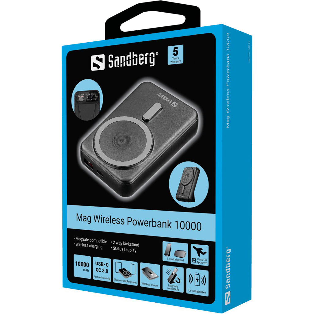 Sandberg MagSafe Powerbank 10000 mAh, für iPhone (MagSafe)