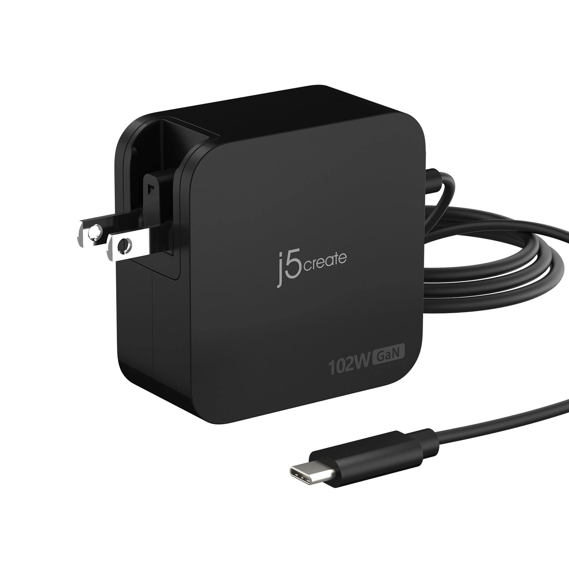 j5create Ladegerät – 102 W, 2× USB-C, PD, GaN