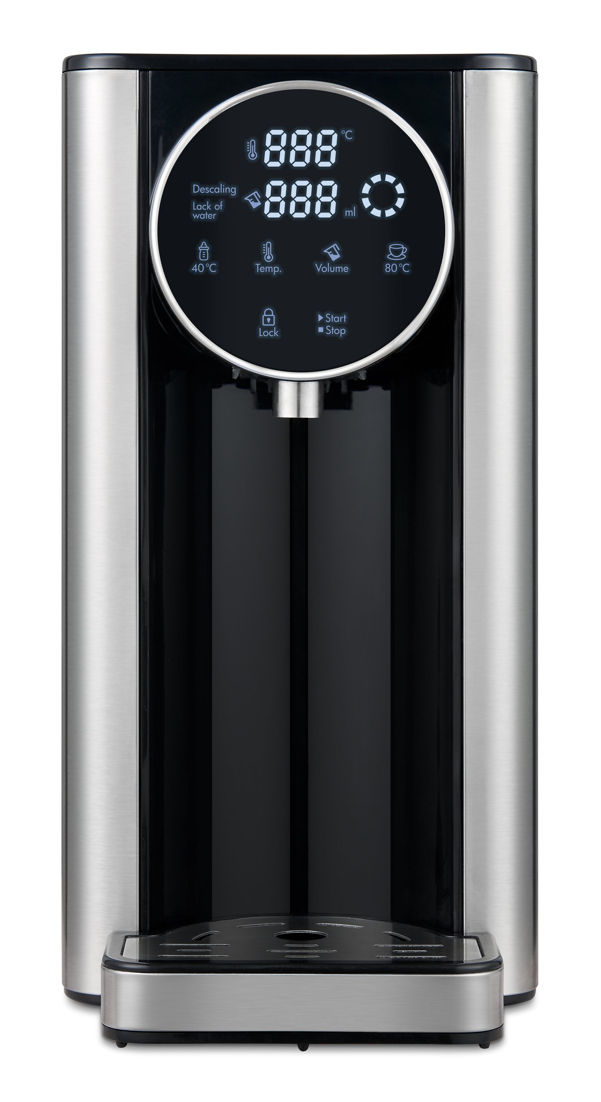 Trisa Silver Stream Wasserkocher – 2,7 l, mit Temperaturwahl, Edelstahl