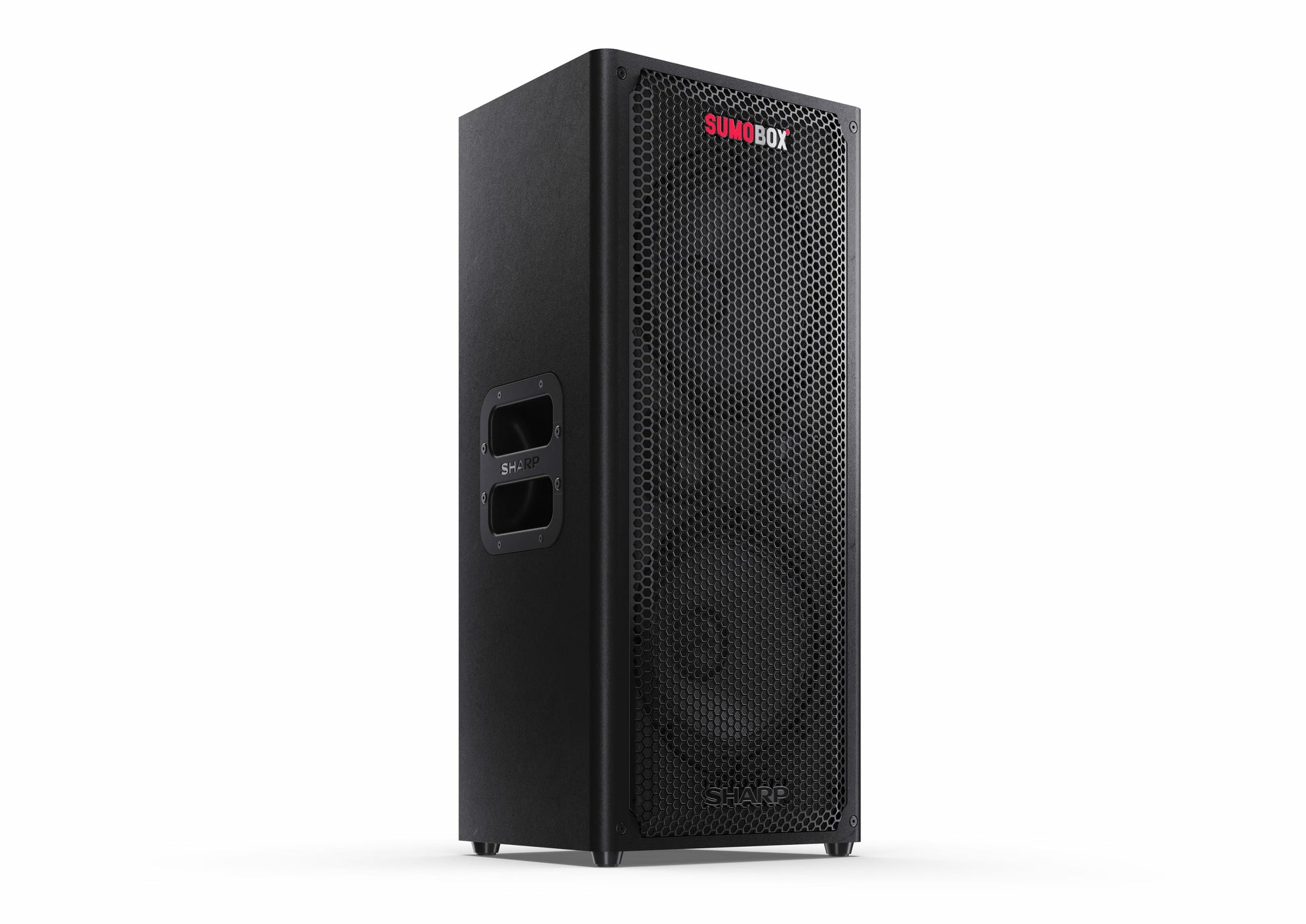 Sharp CP-LS100 – Party-Lautsprecher – 120 W, 10 h Akku, LED, Bluetooth 5.0, spritzwassergeschützt, Schwarz