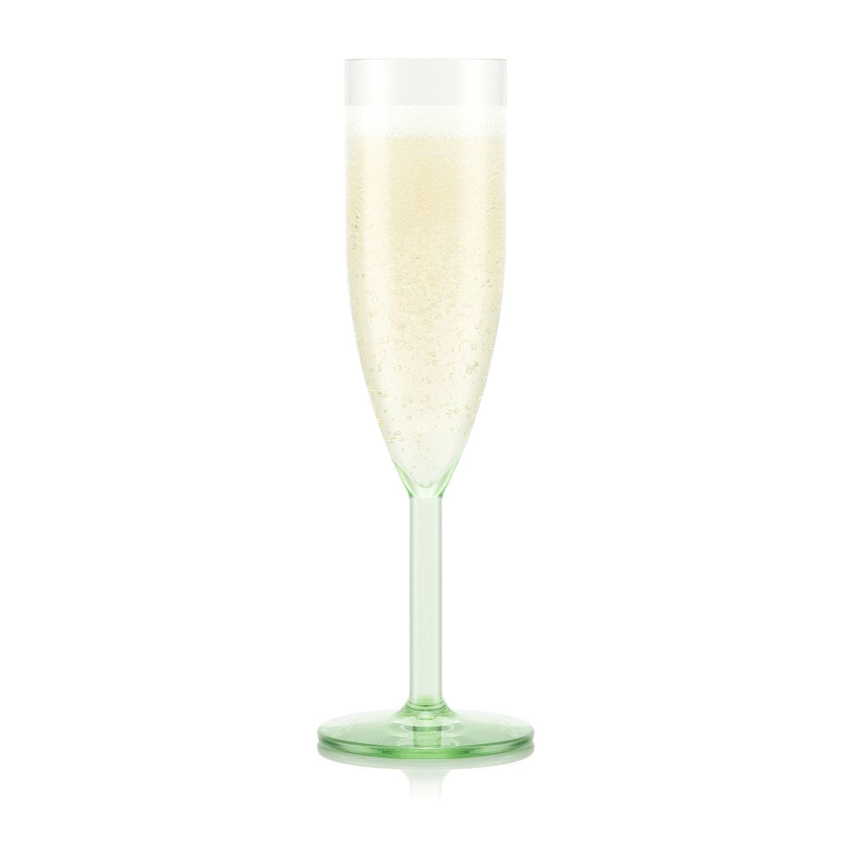 Bodum Okett Champagnerflöte – 4er Set, 120 ml, Ø 6,5 cm, H 20,9 cm, Kunststoff, Grün, spülmaschinenfest, BPA-frei