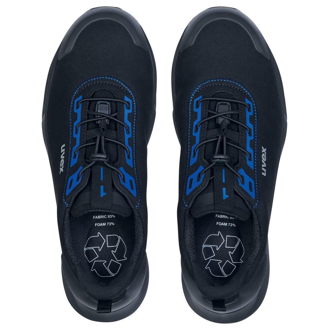 Uvex 1 x-craft Sicherheits-Halbschuh S2 – Schwarz/Blau – Grösse 52, Weite 11