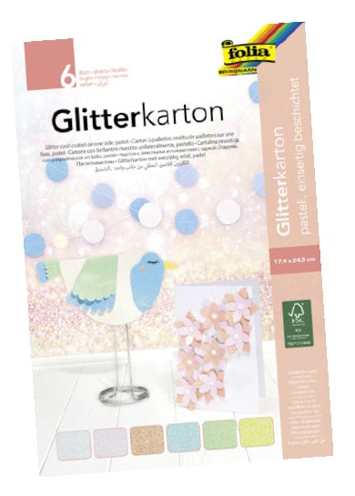 Folia Motivblock, Pastell – 174 × 245 mm – 300 g/m² – sortiert – 6 Blätter