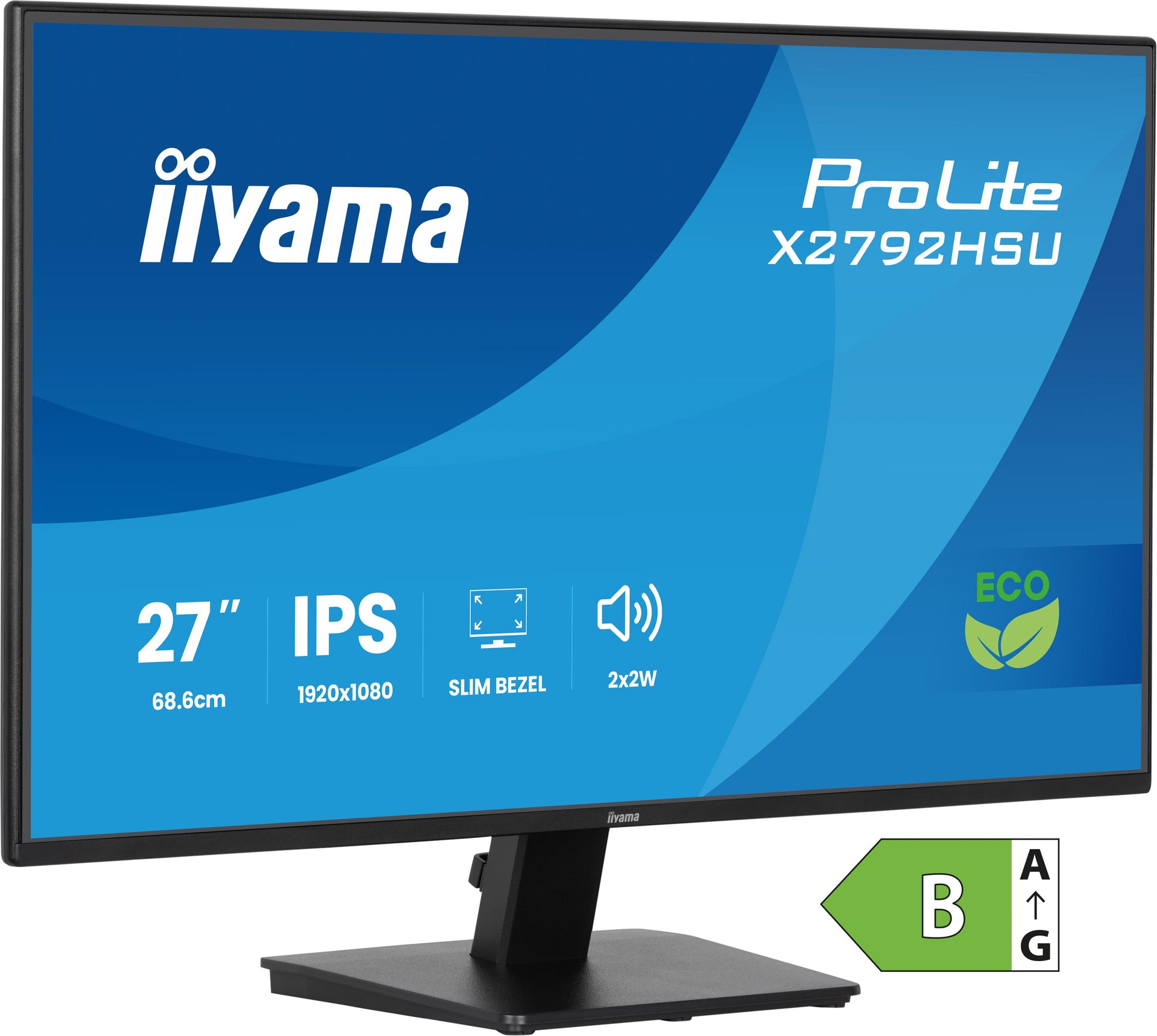 iiyama ProLite X2792HSU-B1 – Monitor, 27", 1920 × 1080 (Full HD), IPS, 120 Hz, 300 cd/m²