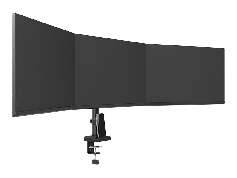 Neomounts NERO DS60-600BL3 – Monitorarm, 3 Monitore, Tischklemme, bis 27", VESA 75 × 75/100 × 100 mm, 6 kg