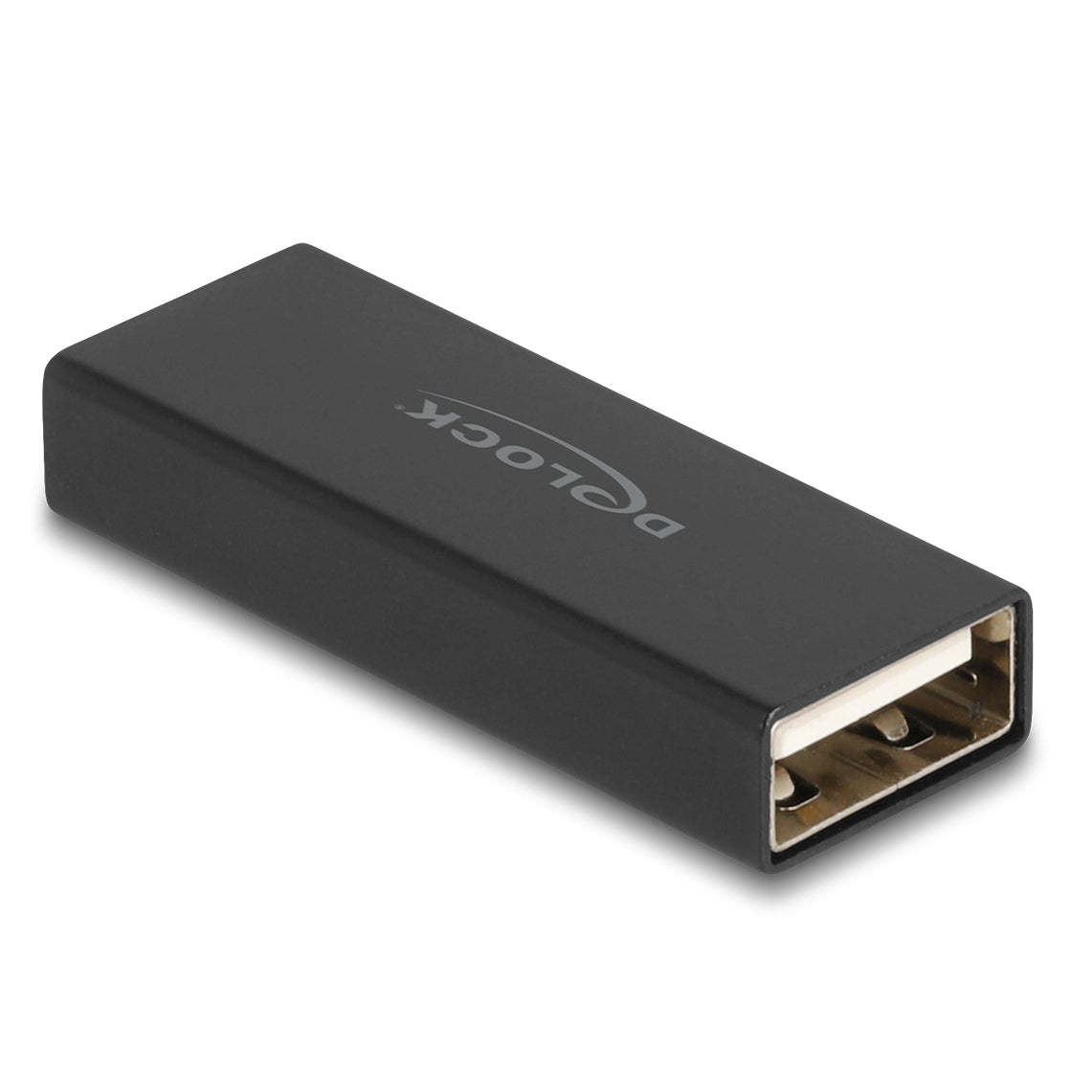 DeLOCK USB-Adapter USB-A auf USB-A – USB 2.0 (480 Mbit/s) – Metallgehäuse – Schwarz
