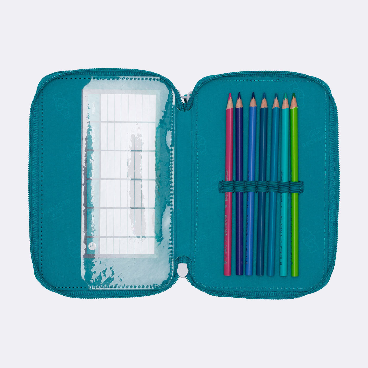 Beckmann Classic 1st Triple Etui, gefüllt, 27-teilig – Racing – Kunststoff – 13 × 20,5 × 7 cm