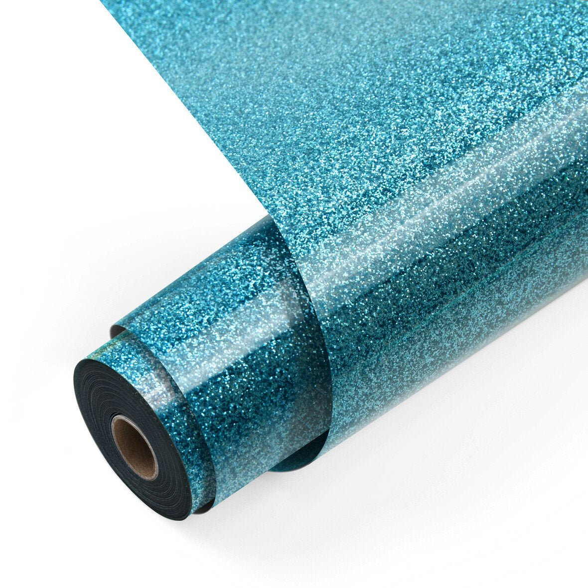 LOKLiK Aufbügelfolie (HTV), Hellblau, Glitzer, 30,5 cm × 1,8 m, 1 Rolle
