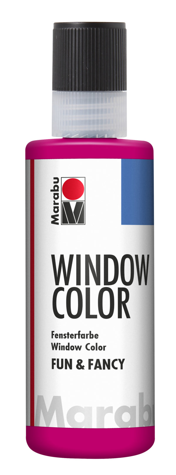 Marabu Fun & Fancy – Fenstermalfarbe – Himbeer, 80 ml, für Glas & Porzellan