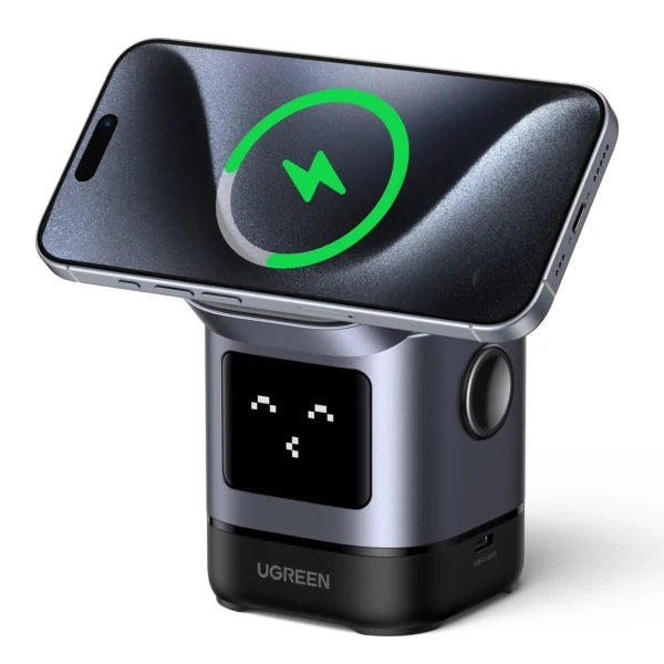 Ugreen UNO Ladestation – 20 W, Qi2, 2in1 magnetisch – für iPhone 16/15/14/13/12-Serie, AirPods 4/3/2