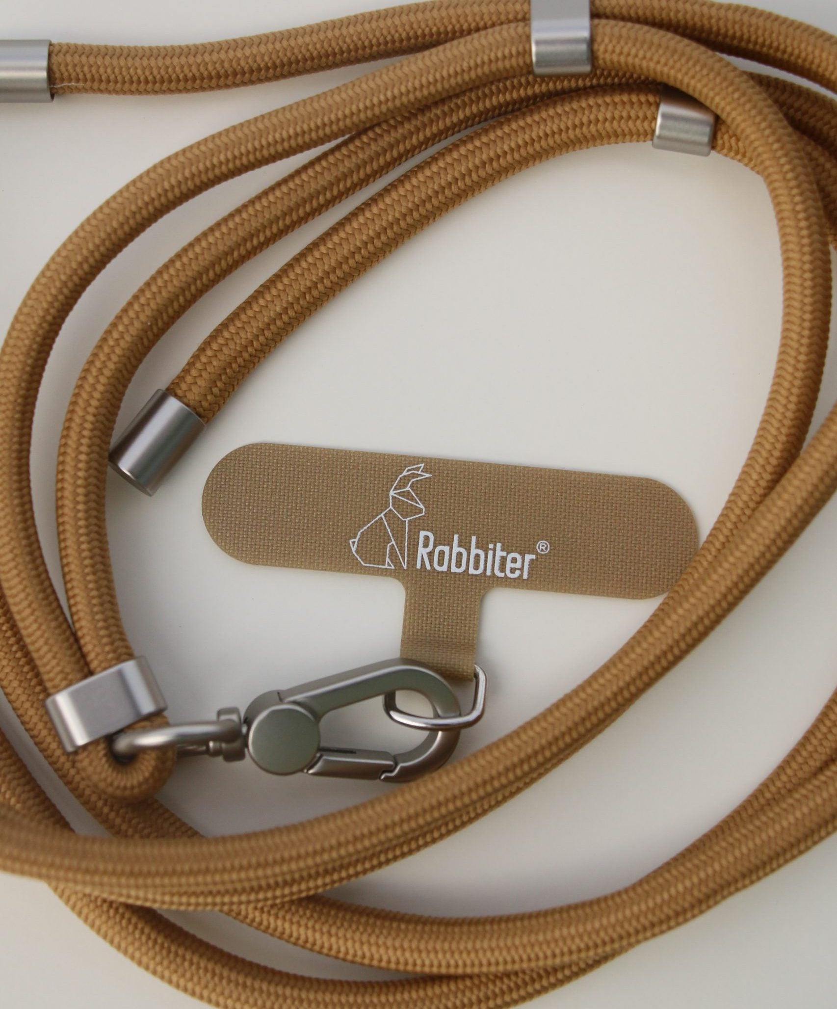 Rabbiter Loop Style Serie – Smartphone-Trageband – 0,8 m – für Handy – Braun/Silber