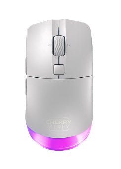 CHERRY XTRFY M50 – Gaming-Maus – Kabellos (Bluetooth/2,4 GHz), 12000 DPI, RGB-Beleuchtung, rechts, Weiss