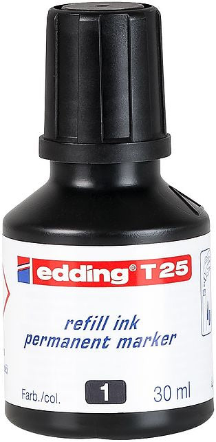 Edding Marker-Nachfüllung für Edding Permanent Marker – wasserfest, lichtbeständig, geruchsarm, 30 ml
