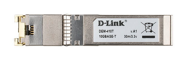 D-Link DEM-410T – SFP+ Kupfer-Transceiver 10G, 1× RJ-45, bis 30 m, für 10GBASE-T