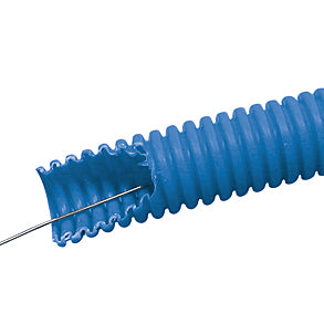 Steffen 08 1516 25 Installationsrohr – Ø 16 mm – 25 m – Polypropylen – mit Einzugsdraht – Blau