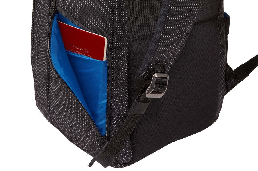 Thule Crossover 2 Notebook-Rucksack – für Notebooks bis 14", 20 l, RFID-Fach, Aufsteckfunktion, Nylon, schwarz