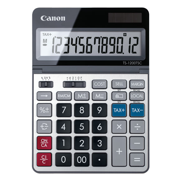 Canon Tischrechner TS-1200TSC – 12-stellig – Batterie – Metallisch