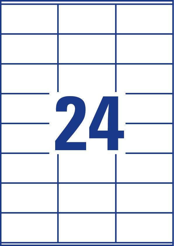 Avery Zweckform – Haftetiketten, 70 mm × 36 mm, weiss, Recycling-Papier, permanent, 2400 Etiketten
