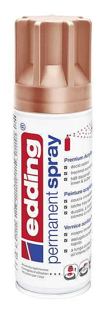 Edding 5200 Farbspray – Kupfer 932, seidenmatt, wasserfest – 200 ml – für Kunststoff, Glas, Metall