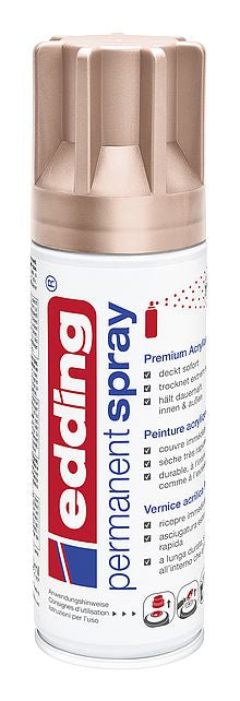 Edding Farbspray – Roségold 937, seidenmatt – 200 ml – für Holz, Metall, Glas