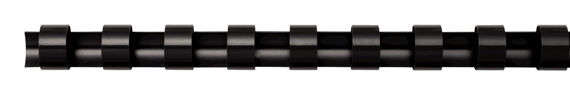 Fellowes CombBind Plastikbinderücken – A4 – Ø 12 mm – 21 Ringe – bis 80 Blatt, Schwarz – 25 Stk.