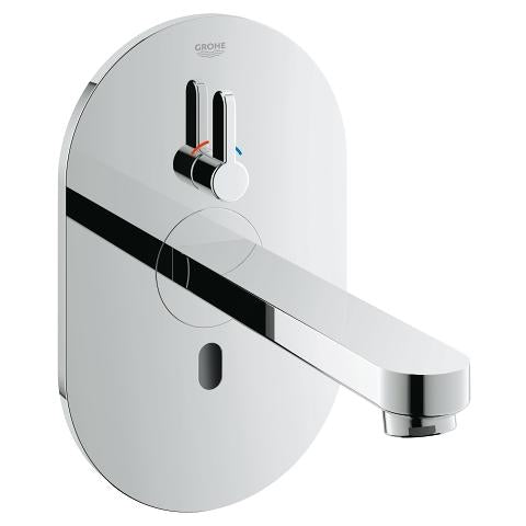 GROHE Eurosmart Badebatterie – Infrarot-Elektronik, Messing, Chrom, für Waschbecken