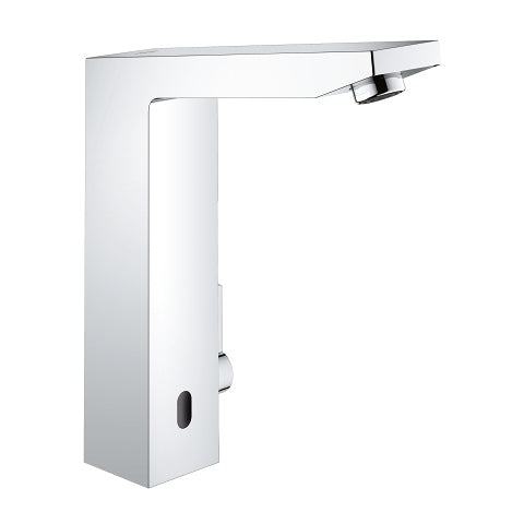 GROHE Eurocube E WT 6V L Unterputz-Badebatterie – 20,8×56×8,7 cm, Messing, Infrarot-Elektronik, Chrom