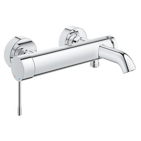 GROHE Essence Badebatterie – Einhebelmischer, Messing, Wandmontiert, Chrom