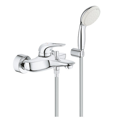GROHE Eurostyle Badebatterie – 20,4×19,5 cm, Messing, Einhebelmischer, Chrom