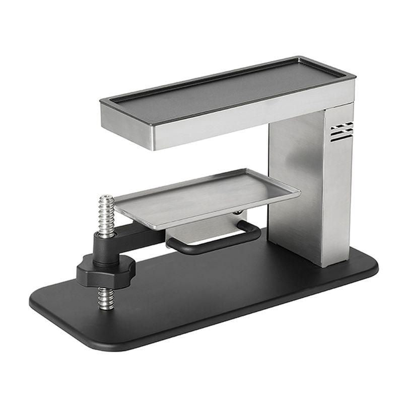 Stöckli Raclette 0011.01 – 470 W, neigbar, Plattenbreite 17,5 cm – schwarz/edelstahl