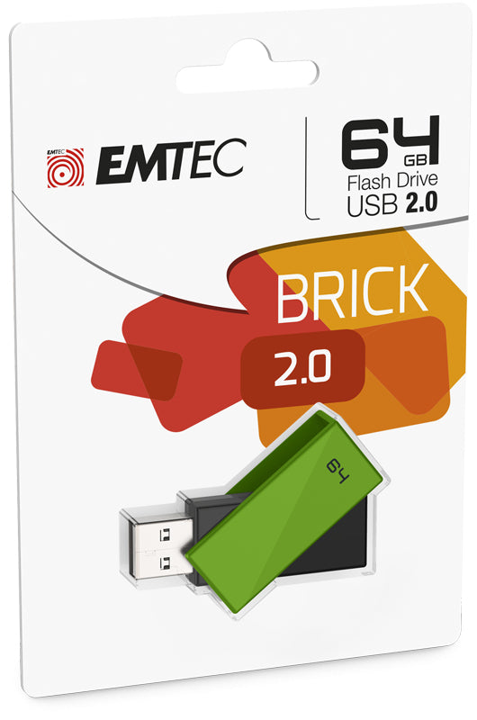 Emtec C350 USB-Stick – 64 GB, USB 2.0, grün