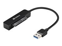 Sandberg USB-A zu SATA Adapter – USB 3.2 Gen 1 (5 Gbit/s), Schwarz