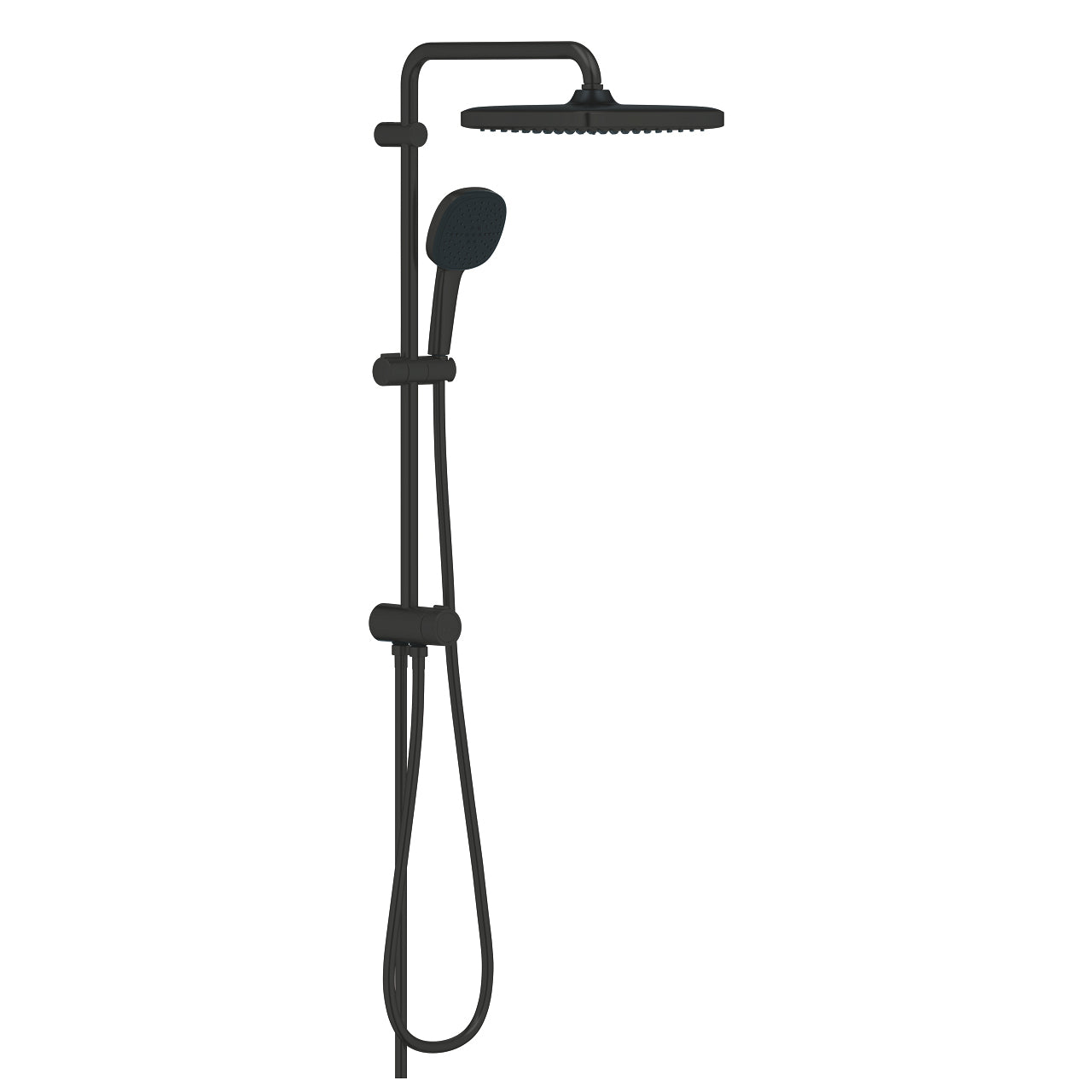 GROHE Duschsystem Vitalio – 25×39×73,6 cm, Messing, Schlauch 150 cm, Schwarz