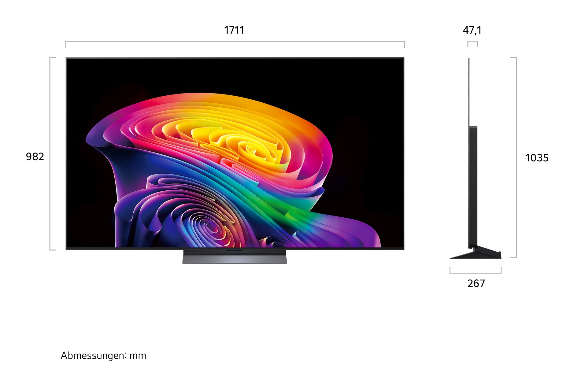 LG 77C67LA – 77" TV – 4K UHD – OLED – webOS 26 – 165 Hz – Dolby Vision