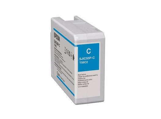 Epson SJIC55(C) Cyan Tintenpatrone (Original) – für ColorWorks D6000Ae/D6000Pe, D6500Ae/D6500Pe