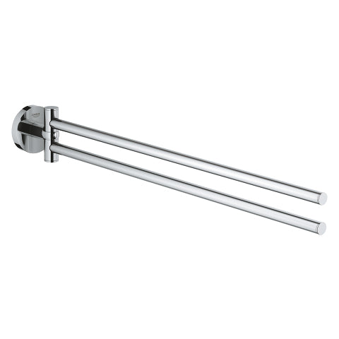 GROHE Essentials Handtuchhalter – Doppel, 43,9 cm, Metall, zum Schrauben, Chrom