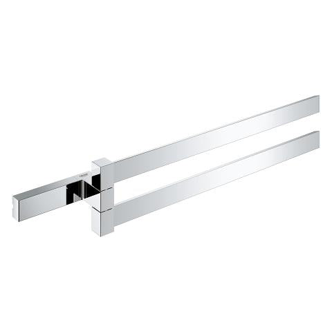 GROHE Selection Cube Handtuchhalter, doppelt – Wandmontage – 40 cm Breite – Chrom – Metall