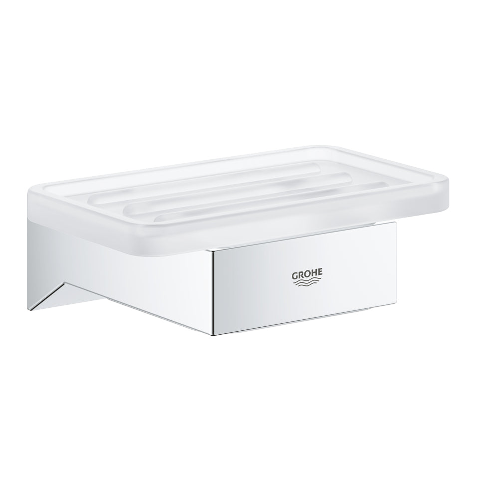 GROHE Seifenhalter (Wand) Selection Cube – Metall, zum Bohren, Chrom
