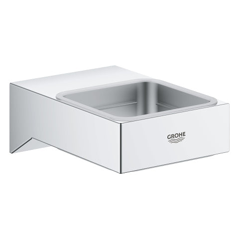 GROHE Seifenhalter (Wand) Selection Cube – Metall, zum Bohren, Chrom