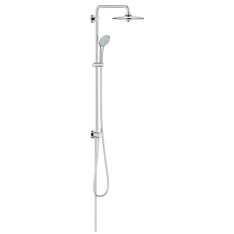 GROHE Duschsystem Euphoria – 45 cm Säulenlänge, Messing/Chrom, Wandmontiert
