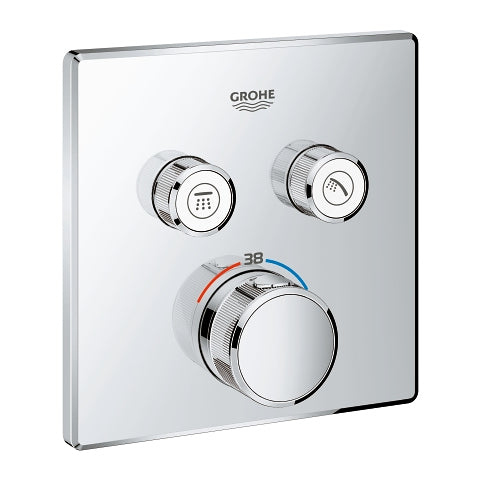 GROHE Badebatterie (Unterputz, Thermostat) Grohtherm SmartControl – Messing, Chrom