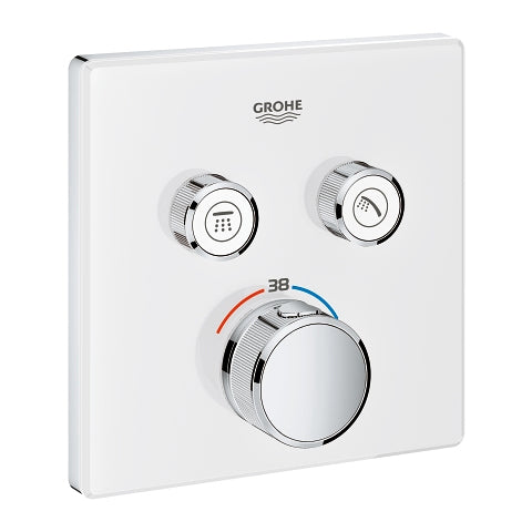GROHE Grohtherm SmartControl Unterputz-Badebatterie – Messing, Thermostat, Weiss
