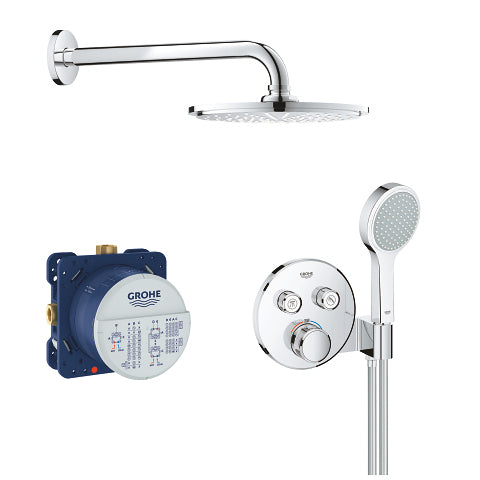 GROHE Duschsystem Grohtherm SmartControl – 28,6 cm, Messing, Wandmontiert, Chrom