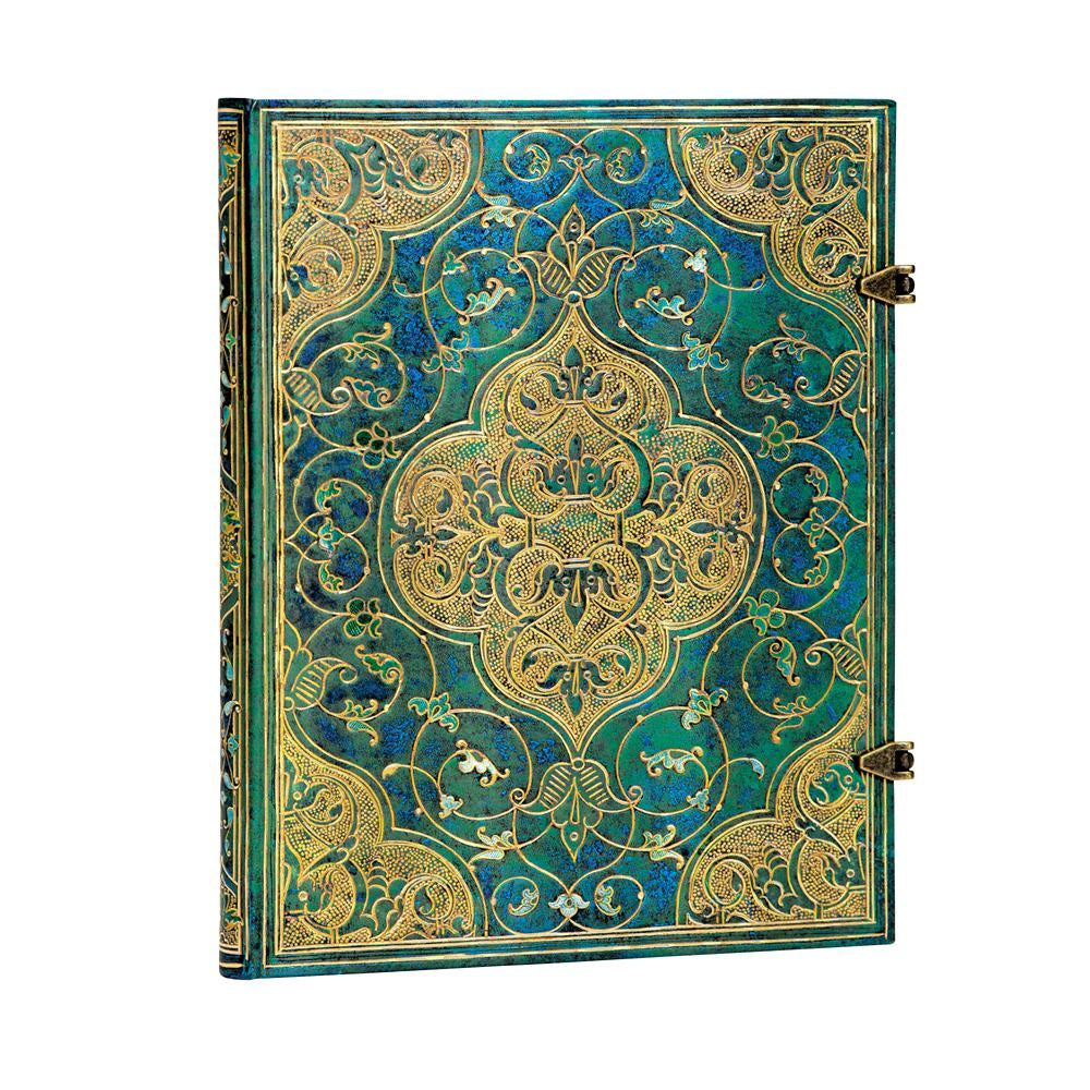 Paperblanks Chroniken Notizbuch – 180 × 230 mm – liniert – 144 Seiten – 120 g/m² – Hardcover, türkis, FSC
