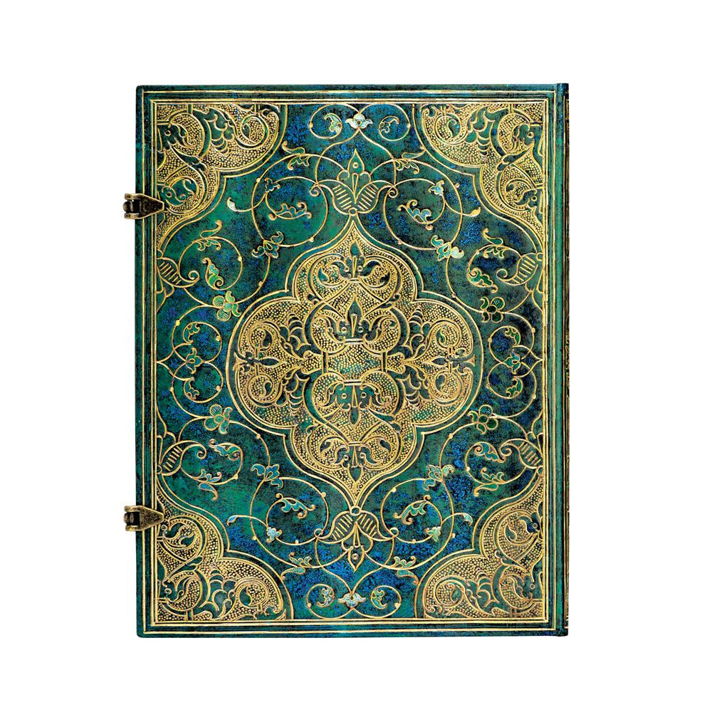 Paperblanks Chroniken Notizbuch – 180 × 230 mm – liniert – 144 Seiten – 120 g/m² – Hardcover, türkis, FSC