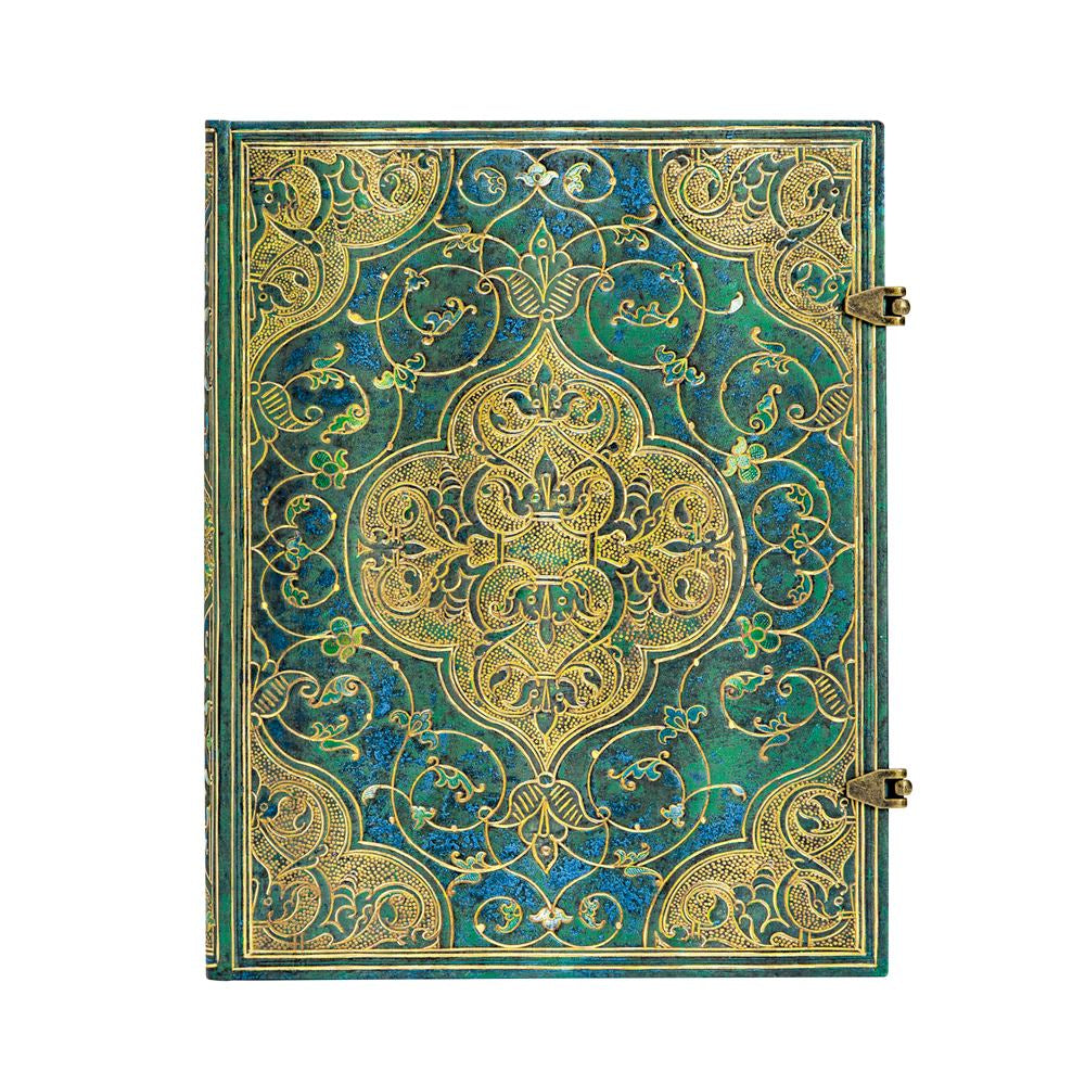 Paperblanks Chroniken Notizbuch – 180 × 230 mm – liniert – 144 Seiten – 120 g/m² – Hardcover, türkis, FSC