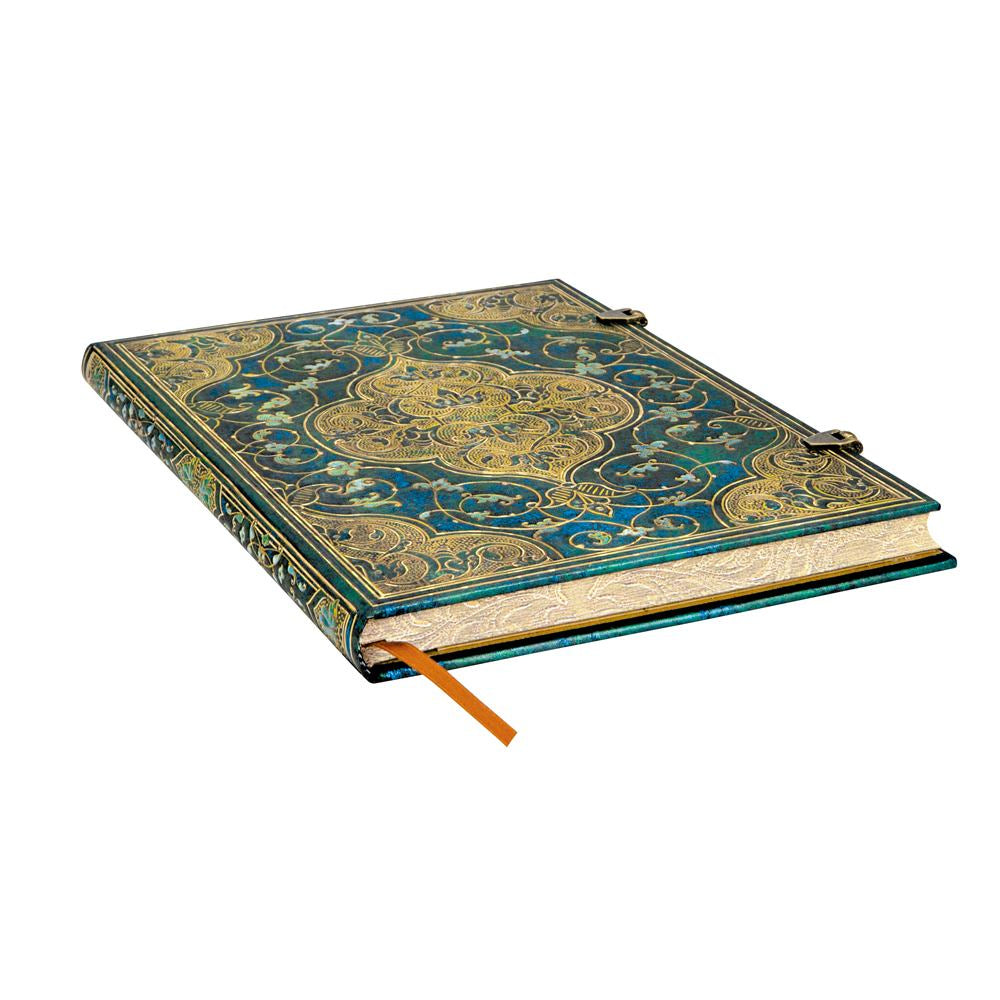 Paperblanks Chroniken Notizbuch – 180 × 230 mm – liniert – 144 Seiten – 120 g/m² – Hardcover, türkis, FSC