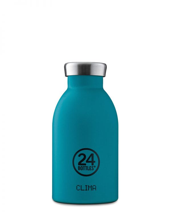 24Bottles Trinkflasche Clima – 3,3 dl – Edelstahl, isoliert, Schraubverschluss – Atlantic Bay