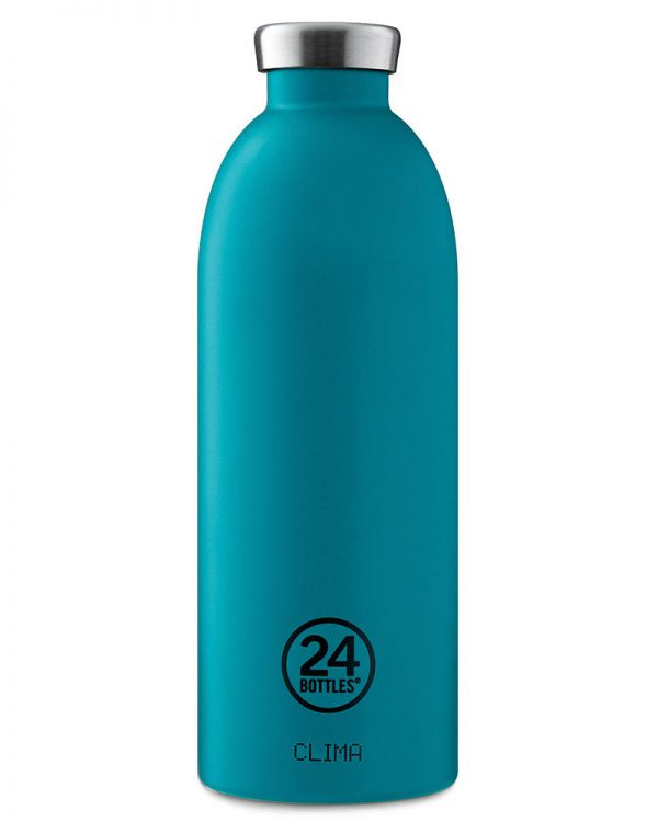 24Bottles Trinkflasche Clima – 8,5 dl – Edelstahl, isoliert, Schraubverschluss – Atlantic Bay